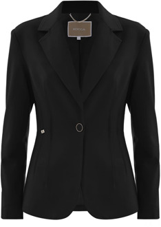 Elegante getailleerde jas met knoop Kocca , Black , Dames - Xl,L,M,S,Xs