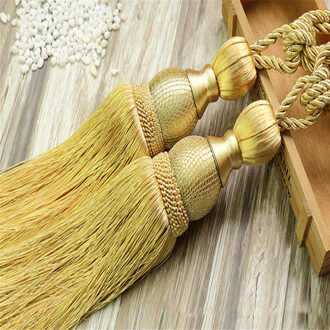 Elegante Gordijn Tiebacks Kwastje Touw Tie Terug Gordijn Houder Room Window Fringe Kwasten Gordijn Onderdelen Home Decor Geel