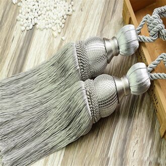 Elegante Gordijn Tiebacks Kwastje Touw Tie Terug Gordijn Houder Room Window Fringe Kwasten Gordijn Onderdelen Home Decor licht grijs