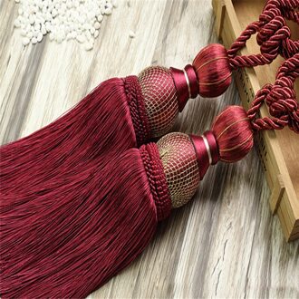 Elegante Gordijn Tiebacks Kwastje Touw Tie Terug Gordijn Houder Room Window Fringe Kwasten Gordijn Onderdelen Home Decor Rood