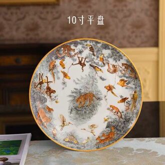 Elegante H Mark Golden Top Grade Bone China Koffie Cup Europese Thee Cup Set En Schotel Afternoon Tea Koffie Drinkware 10 duim plate6