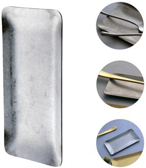 Elegante Handdoek Handdoek Lade Opslag Plaat Sieraden Opbergvak Dessert Lade zilver