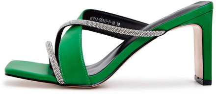 Elegante hoge hak sandalen Cesare Gaspari , Green , Dames - 40 Eu,39 Eu,37 Eu,36 Eu,38 EU