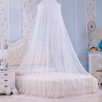Elegante Klamboe Voor Dubbele Bed Gordijnen Coton Luifel Ronde Lace Insect Netting Netto Dome Polyester Bed Tent