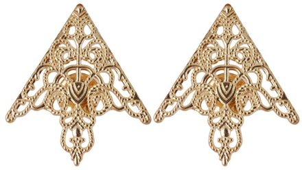 Elegante Kraag Broche Pin Hoek Gespen Vintage Crown Hollow Patroon Voor Mannen Vrouwen Hoek Kleding Accessoires goud