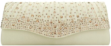 Elegante Kralen Vrouwen Avond Koppelingen Tas Diamanten Vrouwelijke Crossbody Tas Dames Envelop Purse Voor Party Roze Handtassen Dames geel