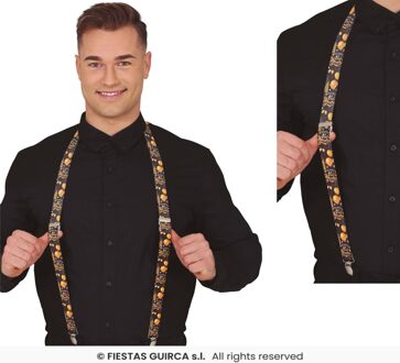 Elegante Nieuwjaar Bretels Zwart/Goud Multikleur - Print