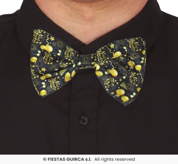 Elegante Nieuwjaar Strik Zwart/Goud Multikleur - Print