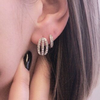 Elegante oorbellen - Zilver en kristal