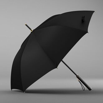Elegante Paraplu Regen Vrouwen Lange Handvat Clear Grote Paraplu Semi-Automatische Zon Uv Parasol Paraplu 8K Winddicht zwart