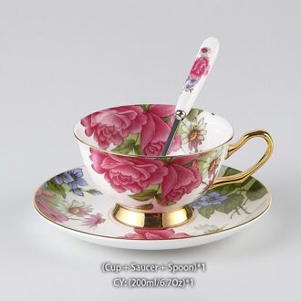 Elegante Porselein Koffie Set Keramische Teaot Suikerpot Creamer Pastorale Bone China Thee Set Party Pot Mok Thee Cup 1koffie Cup