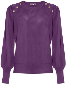 Elegante Sweater met knoopdetails Kocca , Purple , Dames - Xl,L,M