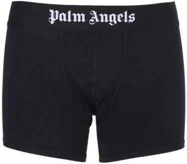 Elegante Upgrade: Zwarte en Witte Boxershorts Palm Angels , Black , Heren - Xl,L,M,S