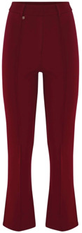 Elegante viscose pantalon met plooi Kocca , Red , Dames - Xl,L,M,S,Xs,3Xl,2Xs