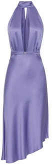 Elegante Zwarte Jurk Elisabetta Franchi , Purple , Dames - Xl,L,M