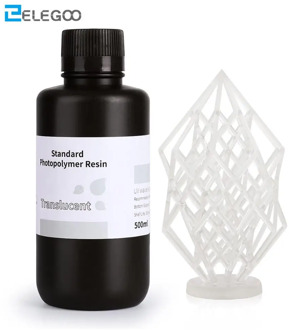 ELEGOO 3D Printer Resin LCD UV-Curing Resin 405nm Standard Photopolymer Resin for SLA LCD 3D Printing 500ml Translucent Clear