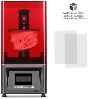 ELEGOO MARS 2 PRO Mono SLA 3D Printer UV Photocuring LCD 3D Printer with 6 inch 2K Monochrome LCD Printing Size 129x80x160mm