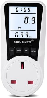 Elektriciteit Gebruik Monitoren Energie Power Elektrische Stroomverbruik Watt Meter Plug-In Socket Power Kilowatt Wattage Meter UK