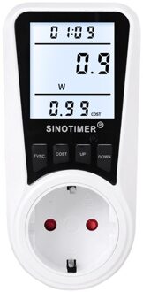 Elektriciteit Usage Monitor Power Meter Plug Digitale Lcd Display Energiemeter Plug Volt Ampère Watt Kwh Verbruik Analyzer EU