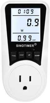 Elektriciteit Usage Monitor Power Meter Plug Digitale Lcd Display Energiemeter Plug Volt Ampère Watt Kwh Verbruik Analyzer