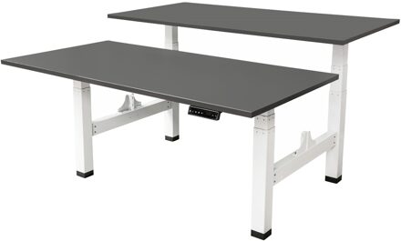 Elektrisch verstelbaar duo bureau - 140x80 cm - Two dual motor - Wit /