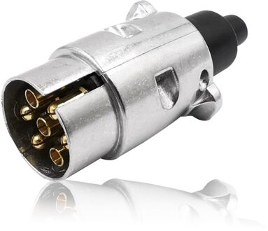 Elektrische 12V Auto Trekhaak Europese Standaard Stekkers Protector Trailer Socket 7 Pin Aluminiumlegering Duurzaam Connector Adapter Towing