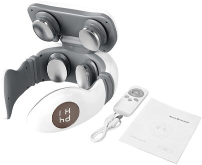 Elektrische 4D Smart Hals Massager 6 Hoofd Pulse Halswervel Massager Body Relax Pijnbestrijding Gezondheidszorg Massage Machine Goud