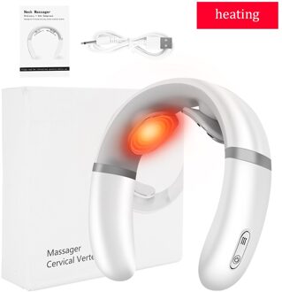 Elektrische 4D Smart Hals Massager 6 Hoofd Pulse Halswervel Massager Body Relax Pijnbestrijding Gezondheidszorg Massage Machine Ivoor