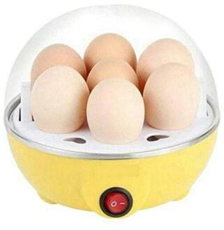 Elektrische 7 Eierkoker, Stoomboot En Stroper Blauw, Wit En Geel