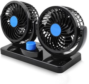 Elektrische Auto Fan Dual Head 12V Cooling Air 360 Draaibare Auto Fan Voor Suv Rv Boot Auto Golfkar m8617