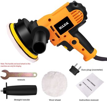 Elektrische Auto Polijstmachine Machine 220V 500-3500Rpm 600W Auto Polijstmachine 6 Speed Sander Polish Waxen gereedschap Auto Accessoires