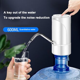Elektrische Automatische Drinkwater Jug Pomp Dispenser Voor 4.5-19L Flessen Of Vaten wit