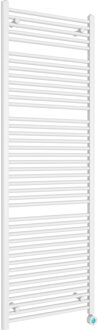 Elektrische Badkamer 1800x600mm radiator Best-Design Wit Wit Chroom