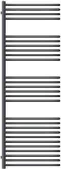 Elektrische badkamerradiator met verwarmingselement 1200W 500x1600 mm antraciet met thermostaat Digitaal display Zwart