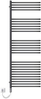 Elektrische badkamerradiator met verwarmingselement 1200W 500x1600 mm antraciet ML design Zwart