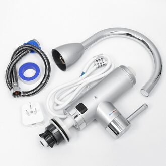 Elektrische Boiler Kraan Cold Mengkraan 360 Graden Verstelbare Keuken Directe Verwarming Kraan Boiler Met Led under inlet