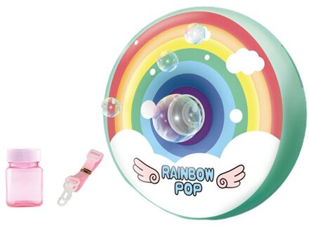 Elektrische Bubble Machine Regenboog Automatische Bubble Blower Met Muziek Licht Outdoor Game Kids Kinderen Speelgoed groen
