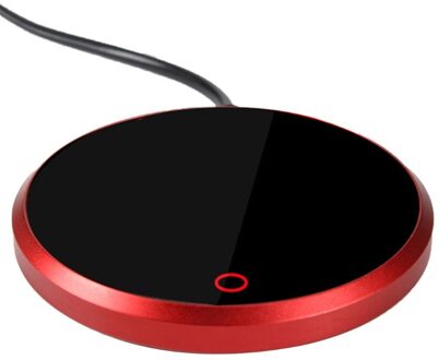 Elektrische Cup Mok Warmer Koffie Thee Drinken Heater Pad Auto Uitgeschakeld Thuis Supply rood