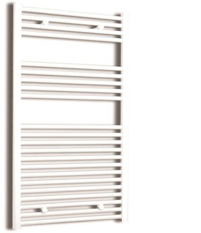 Elektrische Design Radiator Sanicare Plug & Play 111,8x45 cm Wit 596 Watt Met Chroom Thermostaat Links