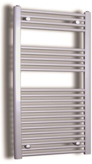 Elektrische Design Radiator Sanicare Plug & Play 111,8x60 cm Inox Look 730 Watt Met Zwarte Thermostaat Links