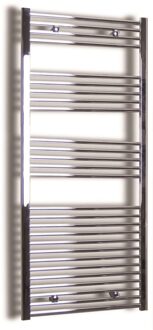 Elektrische Design Radiator Sanicare Plug & Play 172x45 cm Chroom 920 Watt Met Chroom Thermostaat Links