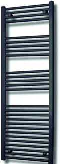 Elektrische Design Radiator Sanicare Plug & Play 172x45 cm Mat Zwart 920 Watt Met Chroom Thermostaat Links