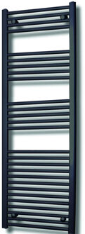 Elektrische Design Radiator Sanicare Plug & Play 172x45 cm Mat Zwart 920 Watt Met Zwart Thermostaat Links