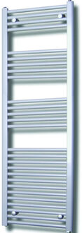 Elektrische Design Radiator Sanicare Plug & Play 172x45 cm Zilver Grijs 920 Watt Met Chroom Thermostaat Links Zilvergrijs