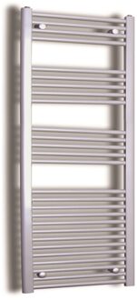 Elektrische Design Radiator Sanicare Plug & Play 172x60 cm Inox Look 1127 Watt Met Chroom Thermostaat Links