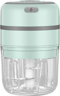 Elektrische Draadloze Knoflook Mincer Duurzaam Mini Vleesmolen Uien Chopper Met Usb Opladen Keuken Crusher Gadgets Dropping 250ml groen
