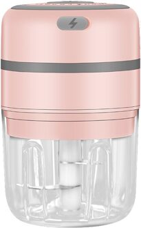Elektrische Draadloze Knoflook Mincer Duurzaam Mini Vleesmolen Uien Chopper Met Usb Opladen Keuken Crusher Gadgets Dropping 250ml roze