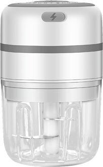 Elektrische Draadloze Knoflook Mincer Duurzaam Mini Vleesmolen Uien Chopper Met Usb Opladen Keuken Crusher Gadgets Dropping 250ml wit
