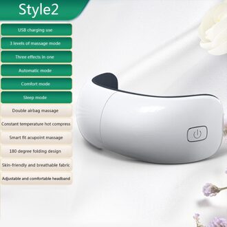 Elektrische Eye Massage Instrument Warmte Trillingen Ir Druk Massage Eye Anti-Rimpel Verlichten Vermoeidheid Trillingen Oog Massager stijl 2