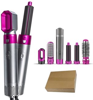 Elektrische Föhn 5 In 1 Föhn Volumizer Roterende Haardroger Stijltang Kam Curling Borstel Föhn Air kam ons aansluiten